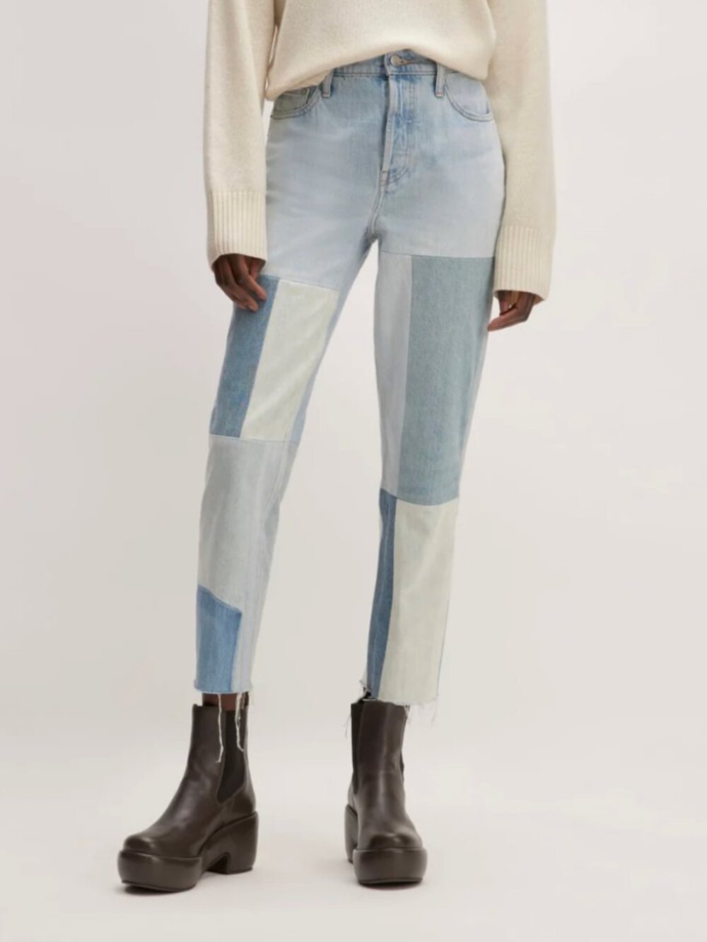 Everlane The ’90s Cheeky® Jean - Patched Indigo, 26.5" Ankle (size 26)